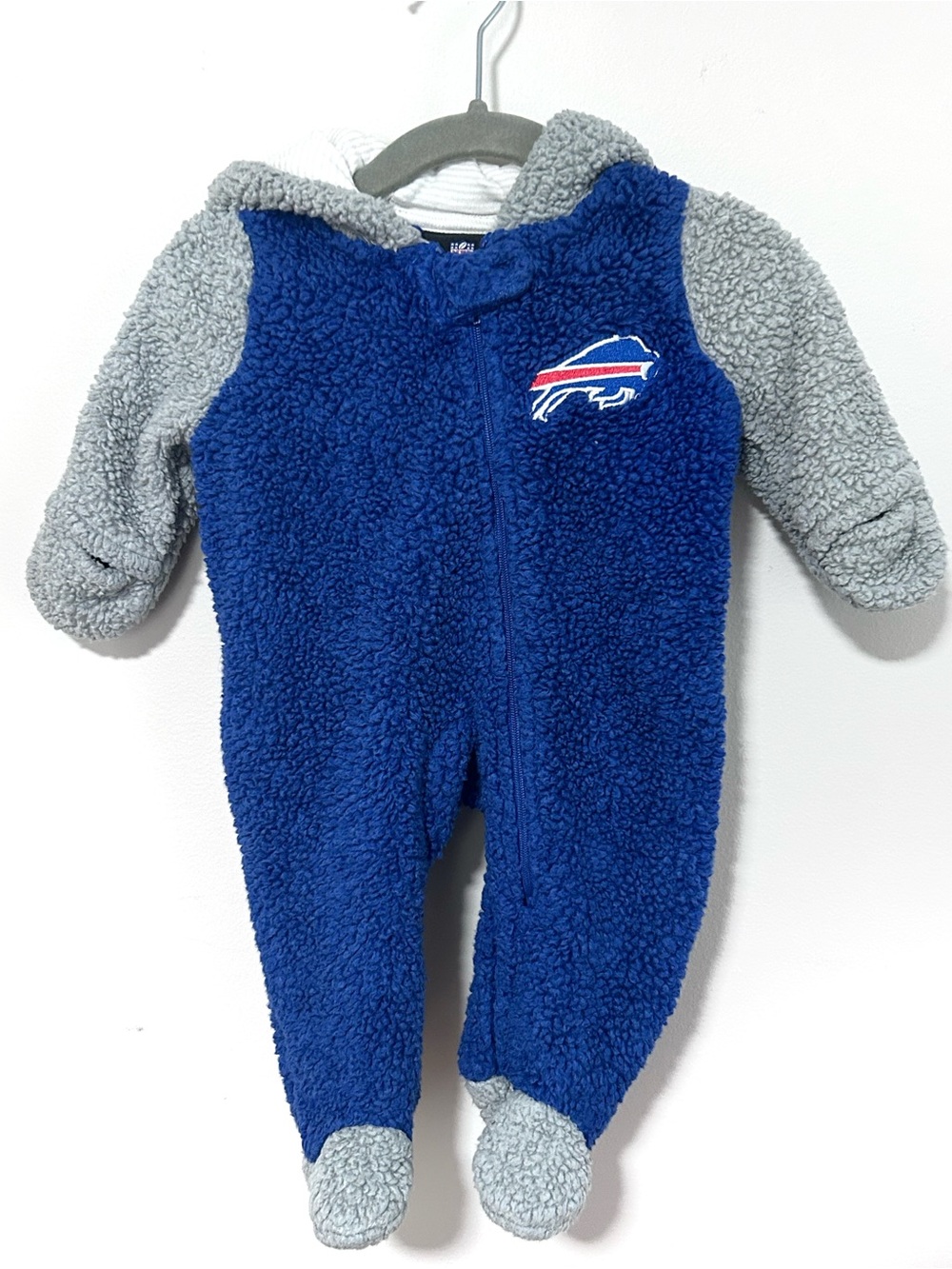 NFL Buffalo Bills Baby One Piece Sherpa Fleece Suit 0-3M 0-3 Months